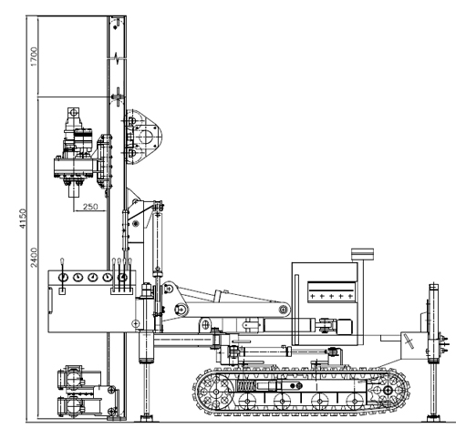 Małogabarytowa wiertnica pionowa MWG-1